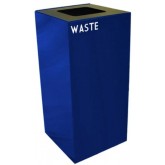 WITT GeoCube Square Recycling Receptacle w/ Square Opening - 32 gallon, Blue